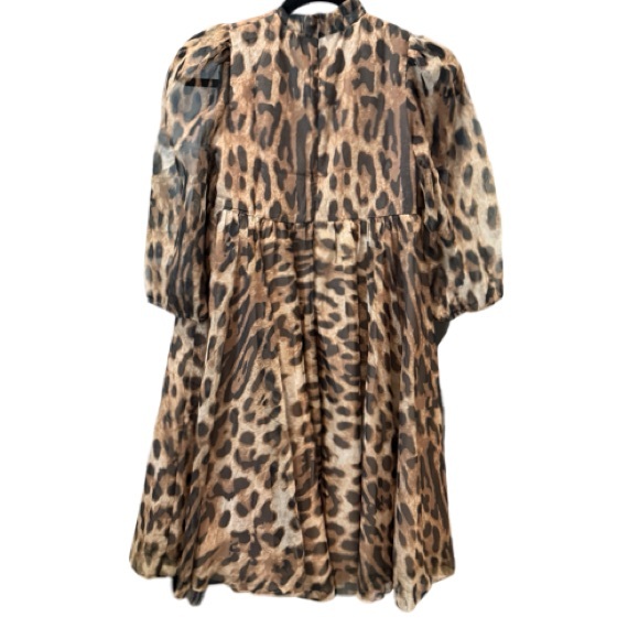 Silk Dolce and Gabbana inspired leopard print dress - Picture 3 of 4